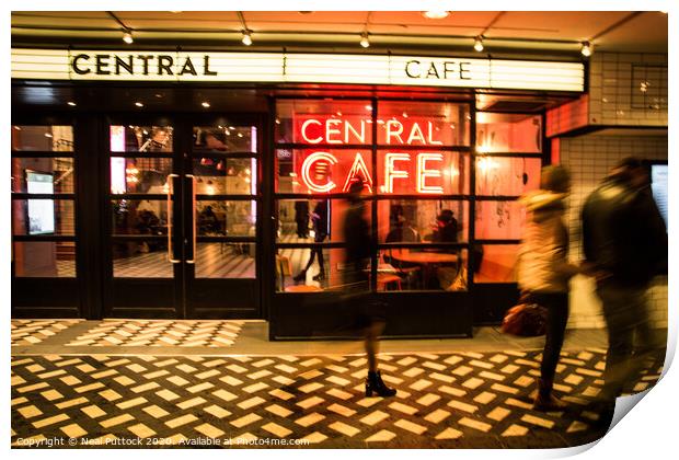 Central Cafe Print by Neal P