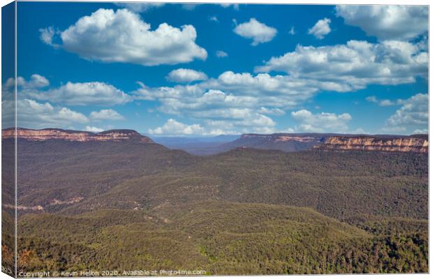 The Blue Mountains,  Canvas Print by Kevin Hellon