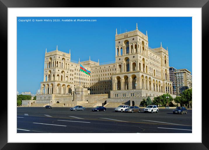 Government House of Baku, Azerbaijan.   Framed Mounted Print by Navin Mistry