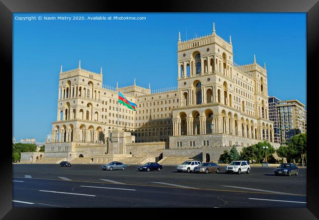 Government House of Baku, Azerbaijan.   Framed Print by Navin Mistry