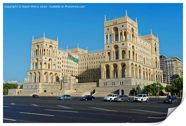 Government House of Baku, Azerbaijan.   Print by Navin Mistry