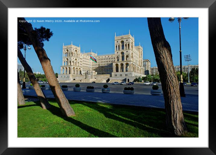 Government House of Baku, Azerbaijan.   Framed Mounted Print by Navin Mistry