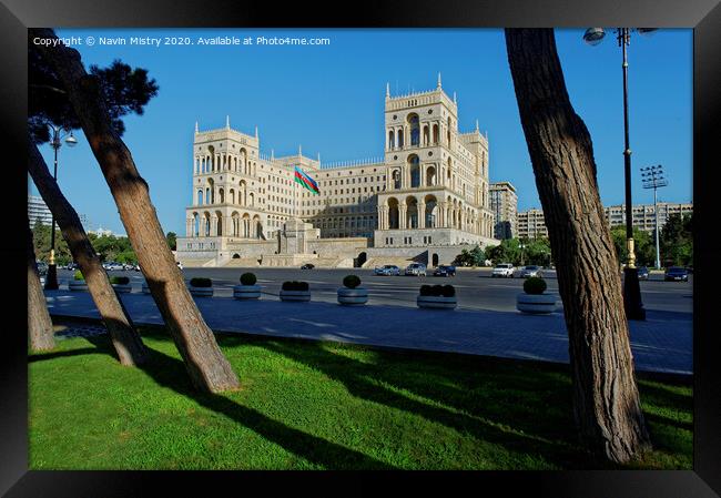 Government House of Baku, Azerbaijan.   Framed Print by Navin Mistry