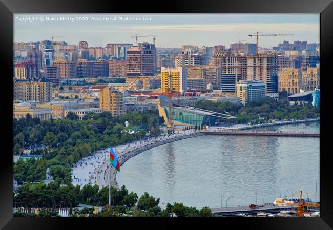 Baku, Azerbaijan, Boulevard,  Framed Print by Navin Mistry