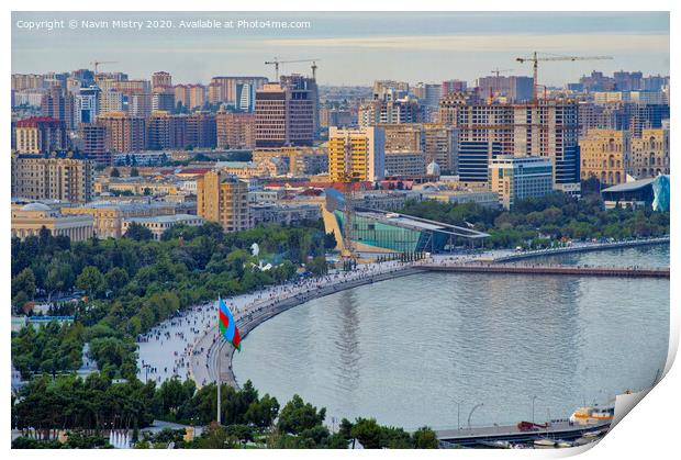 Baku, Azerbaijan, Boulevard,  Print by Navin Mistry