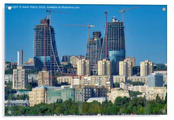 Baku, Azerbaijan, Construction of the Fairmont Bak Acrylic by Navin Mistry