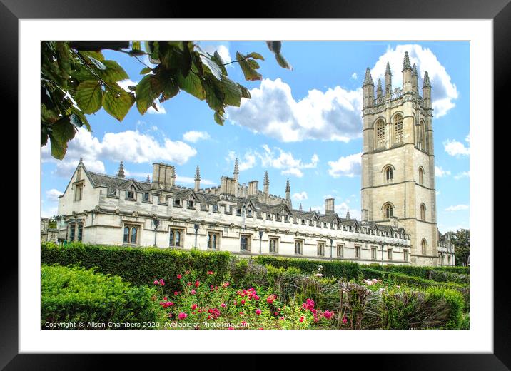 Magdalen College Oxford  Framed Mounted Print by Alison Chambers