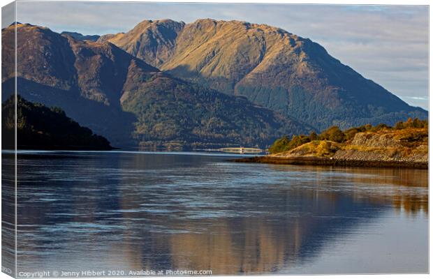 Loch Leven on road to North Ballachulish Canvas Print by Jenny Hibbert