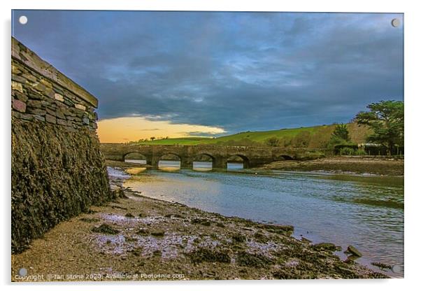 Bowcombe Bridge, Devon. Acrylic by Ian Stone