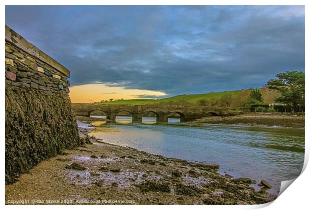 Bowcombe Bridge, Devon. Print by Ian Stone
