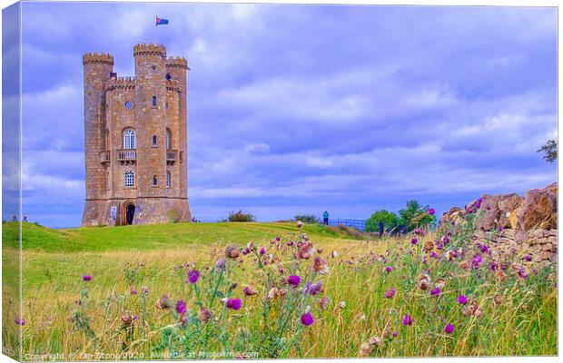 Broadway Tower in Worcestershire  Canvas Print by Ian Stone