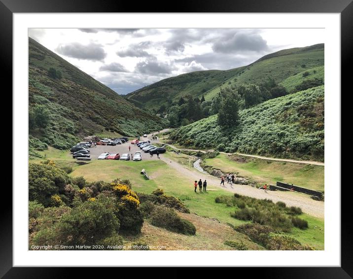 Majestic Autumn Landscape in Carding Mill Valley Framed Mounted Print by Simon Marlow