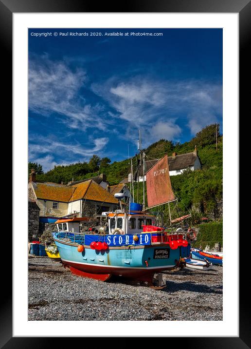 Cadgwith fishing village, in Cornwall Framed Mounted Print by Paul Richards
