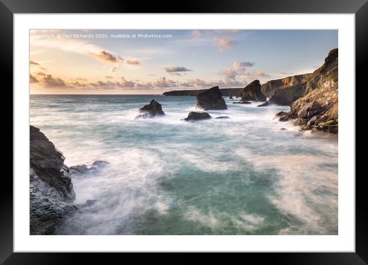 Bedruthan Steps, in Cornwall Framed Mounted Print by Paul Richards