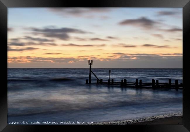 Early morning at Gorleston Framed Print by Christopher Keeley