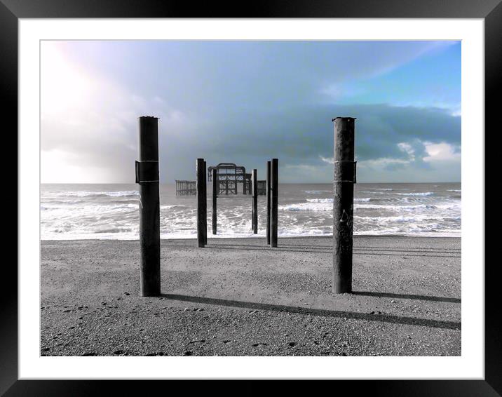 The Majestic Ruins of Brightons West Pier Framed Mounted Print by Beryl Curran