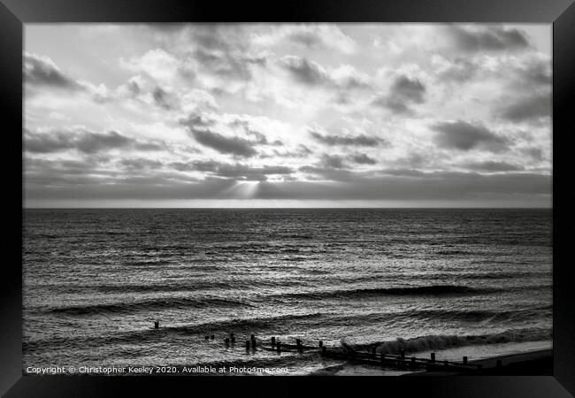 Gorleston sunrise  Framed Print by Christopher Keeley