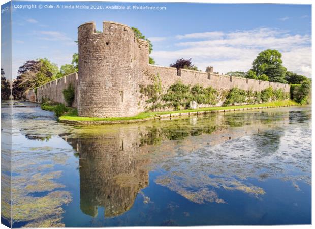 Bishop's Palace at Wells Canvas Print by Colin & Linda McKie