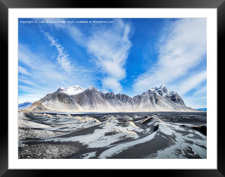 Vestrahorn Mountain, Iceland Framed Mounted Print by Colin & Linda McKie