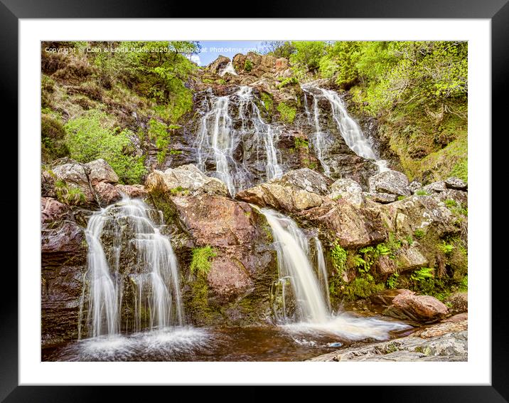 Rhiwargor Waterfall Framed Mounted Print by Colin & Linda McKie