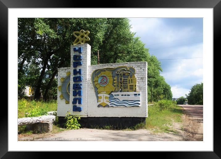 Welcome to Chernobyl Framed Mounted Print by Lee Osborne