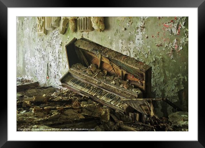 Piano, Pripyat Hospital Concert Hall Framed Mounted Print by Lee Osborne