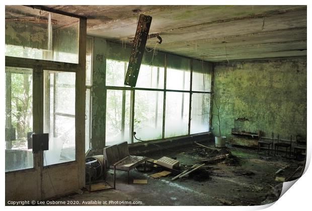 Pripyat Hospital Reception Area Print by Lee Osborne