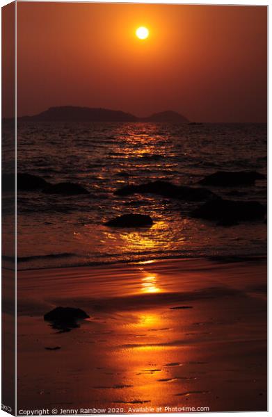 Ultimate Time of the Day - Goan Coast Canvas Print by Jenny Rainbow