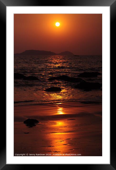 Ultimate Time of the Day - Goan Coast Framed Mounted Print by Jenny Rainbow