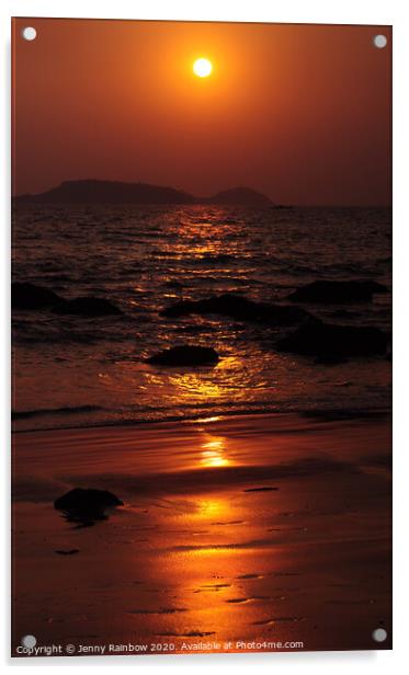 Ultimate Time of the Day - Goan Coast Acrylic by Jenny Rainbow