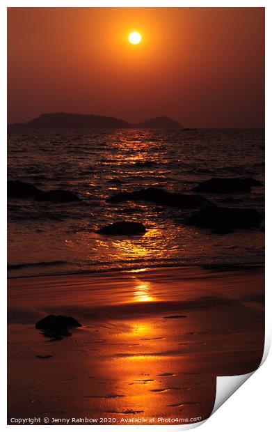 Ultimate Time of the Day - Goan Coast Print by Jenny Rainbow