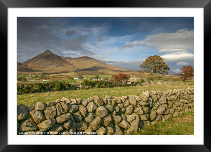 Binian and the Mournes, Northern Ireland Framed Mounted Print by David McFarland