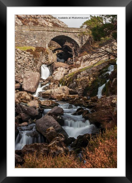 Snowdonia Waterfall Framed Mounted Print by Hannah Temple