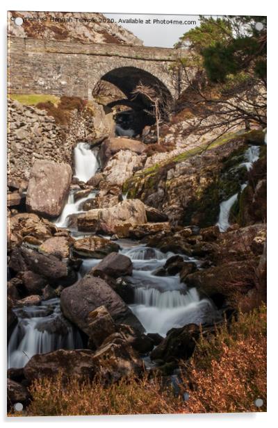 Snowdonia Waterfall Acrylic by Hannah Temple