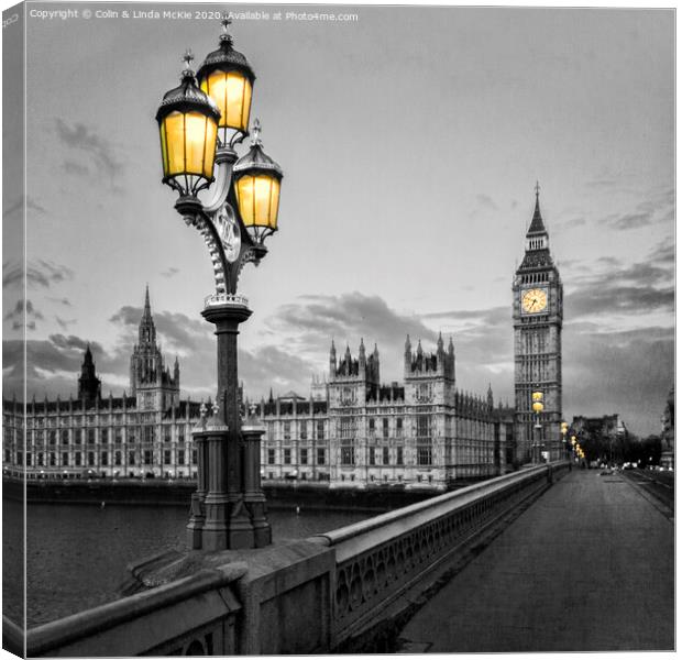 Westminster Morning Canvas Print by Colin & Linda McKie
