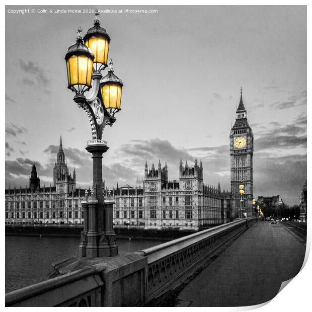 Westminster Morning Print by Colin & Linda McKie