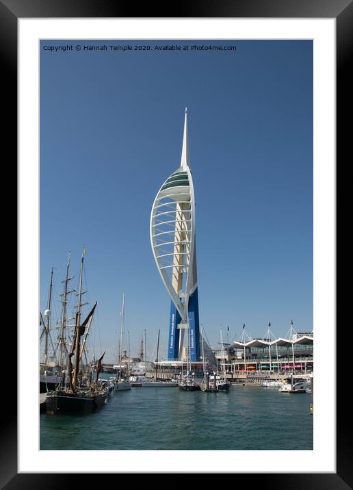 Spinnaker Tower Framed Mounted Print by Hannah Temple
