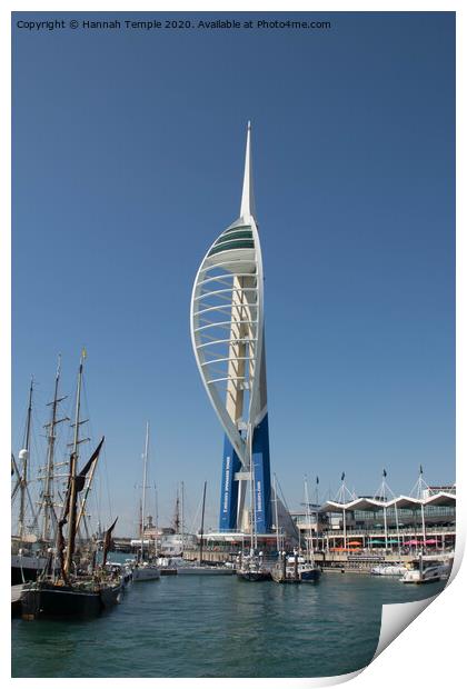 Spinnaker Tower Print by Hannah Temple