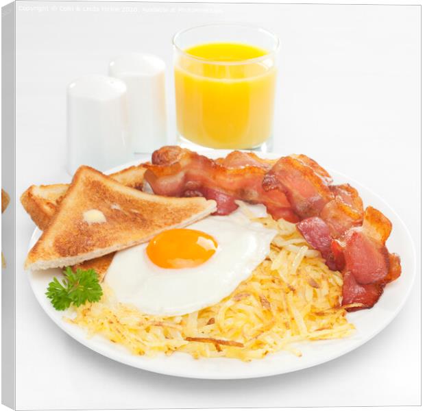 Cooked Breakfast Canvas Print by Colin & Linda McKie