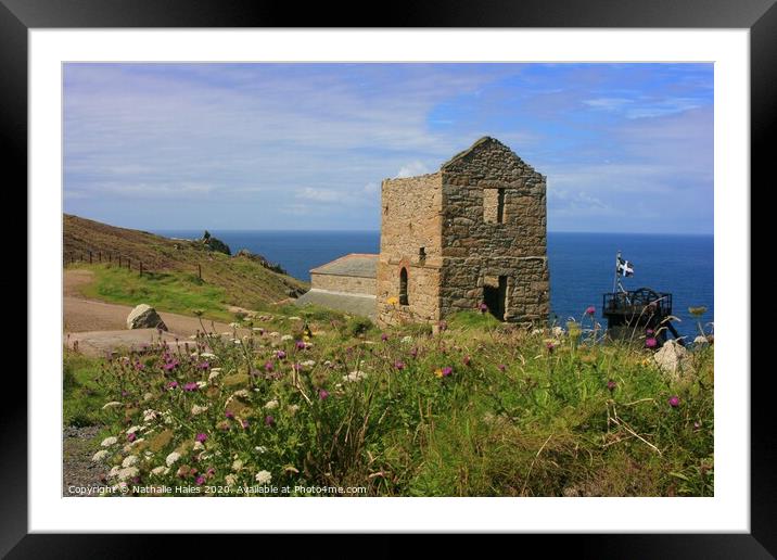 Levant mine from the Coastal Path Framed Mounted Print by Nathalie Hales