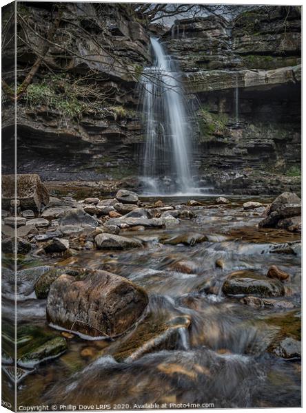 Summerhill Force Canvas Print by Phillip Dove LRPS