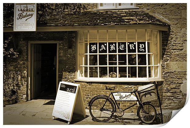 Lacock Bakery Print by Donna Collett
