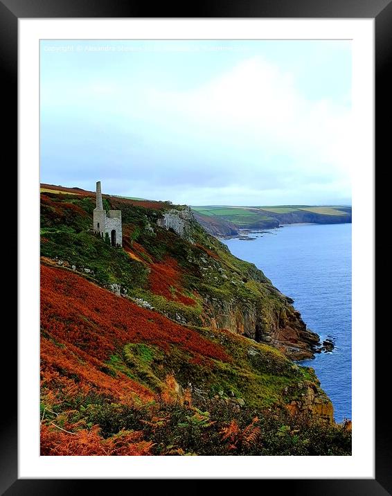 Cornish Tin mine at Rinsey in Cornwall Framed Mounted Print by Alexandra Stevens
