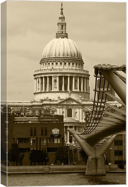 St Pauls Cathedral London Canvas Print by David French
