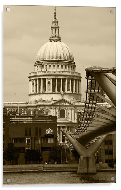 St Pauls Cathedral London Acrylic by David French