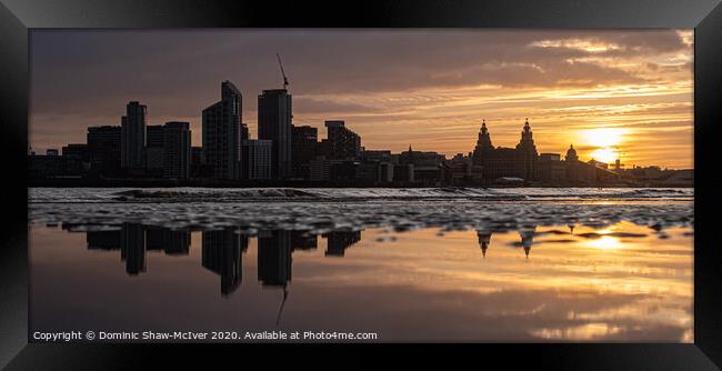 Liverpool Sunrise Reflections Framed Print by Dominic Shaw-McIver