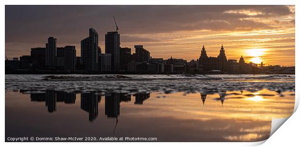Liverpool Sunrise Reflections Print by Dominic Shaw-McIver