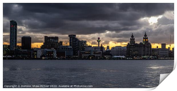 Majestic dawn over Liverpool Print by Dominic Shaw-McIver