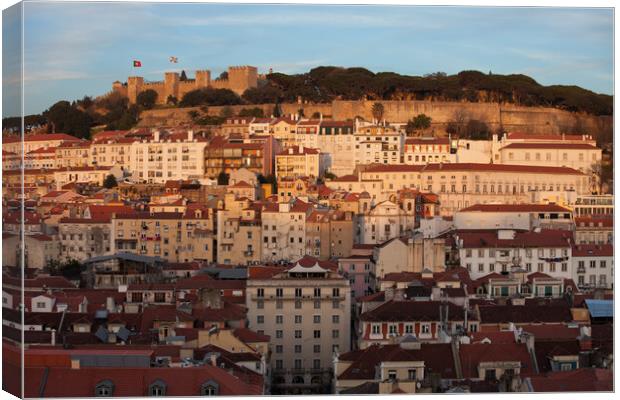 City of Lisbon at Sunset Canvas Print by Artur Bogacki