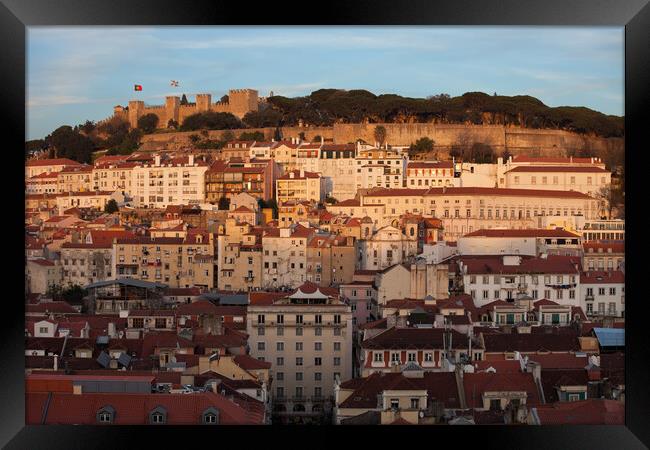 City of Lisbon at Sunset Framed Print by Artur Bogacki